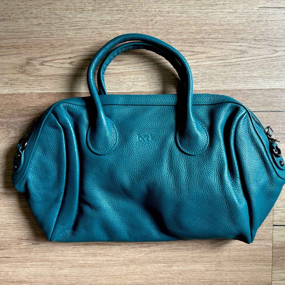 Beck Bag.(Hayes Bag) Italian Pebble leather, new, never worn- color:Marina- Teal